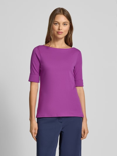 Lauren Ralph Lauren T-Shirt mit Rundhalsausschnitt Modell 'JUDY' Lila 4