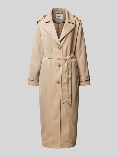 Only Comfort Fit Trenchcoat mit Reverskragen Modell 'LINE' Sand 2