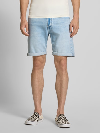 Jack & Jones Regular Fit Jeansshorts im 5-Pocket-Design Modell 'RICK' Hellblau 4