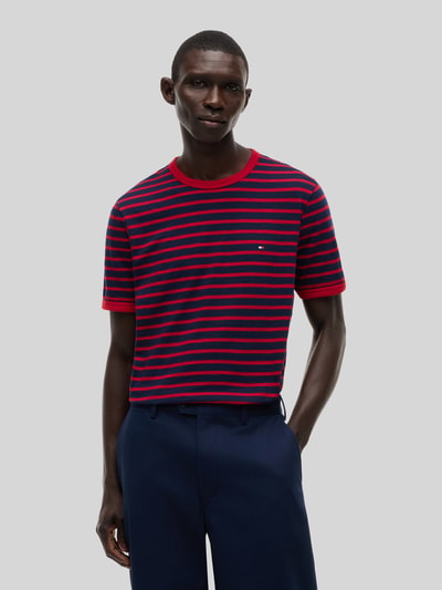 Tommy Hilfiger męski t-shirt o kroju regular fit z czystej bawełny Czerwony 4