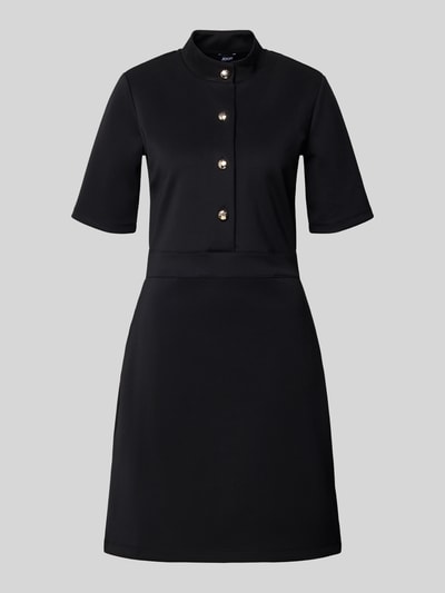 Produktfoto, Kleid mit Stehkragen und Knopfleiste Modell 'Tibra' von JOOP!, schwarze A-Linie, Mini, Material-Mix mit Baumwoll-Anteil
