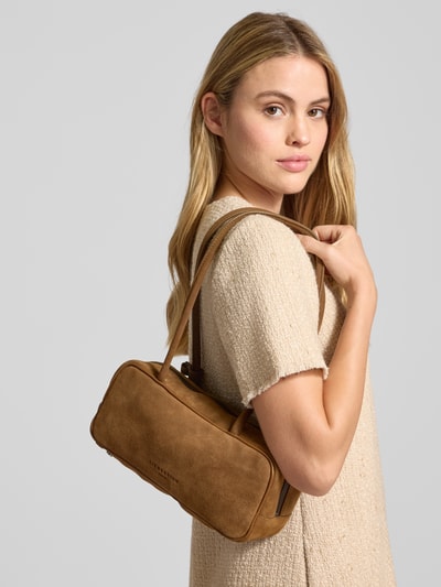 LIEBESKIND BERLIN Schoudertas van echt suède, model 'Baguette' Middenbruin - 1