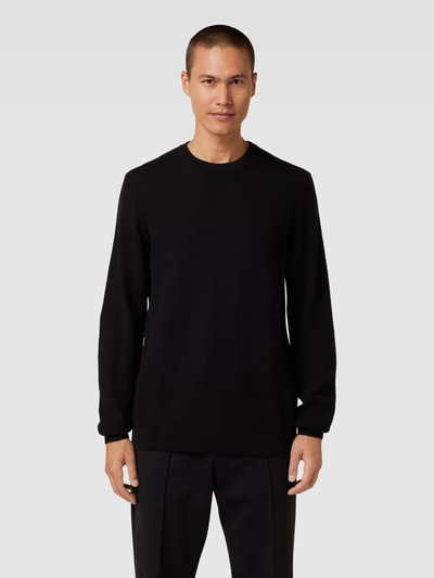 MCNEAL Gebreide pullover met ribboorden Zwart - 4