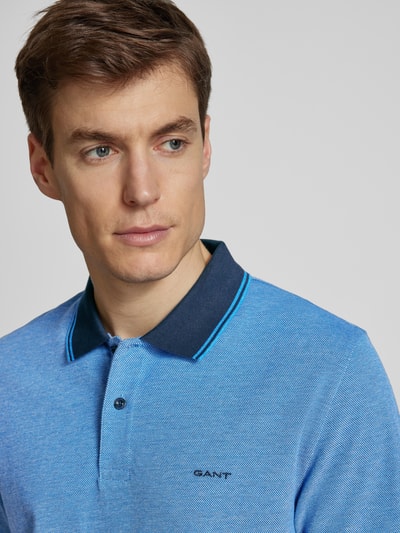 Gant Regular Fit Poloshirt mit Label-Stitching Modell 'OXFORD' Royal 3