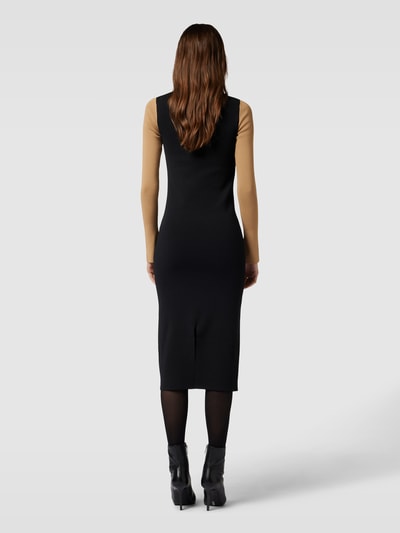 BOSS Sukienka midi w stylu Colour Blocking model ‘Florency’ Camel 5