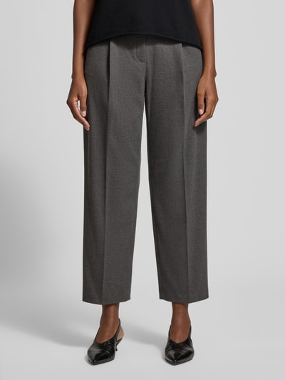 Jake*s Collection Straight Fit Bundfaltenhose mit Viskose-Anteil Dunkelgrau 4