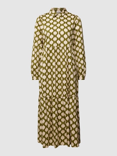 Seidensticker Długa sukienka ze wzorem graficznym Zielony 2