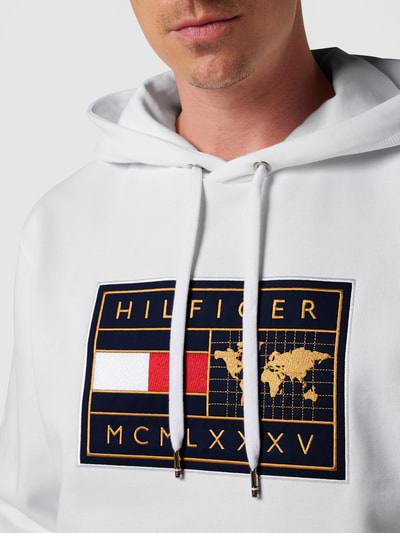 Tommy Hilfiger Hoodie aus Baumwolle mit Label-Patch Weiss 3