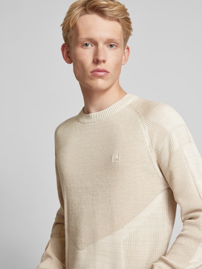 G-Star Raw Strickpullover mit Strukturmuster Offwhite 3