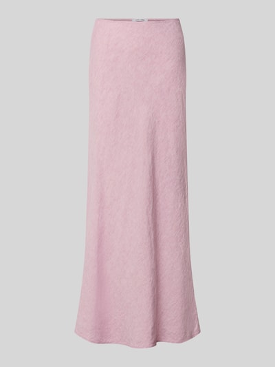 Productfoto, Leinenrock in A-lijn van Samsøe Samsøe in lichtroze, zuiver linnen, maxirok, bandwijdte maat S 38 cm, totale lengte 103 cm