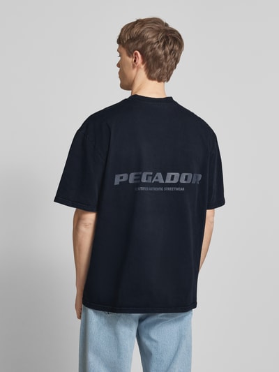 Pegador Oversized T-Shirt mit Label-Print Modell 'COLNE' Black 5