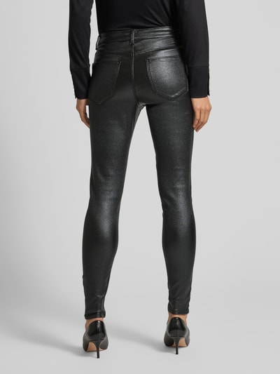 Vila Skinny Fit Jeans mit Glitter-Effekt Modell 'SARAH' Black 5