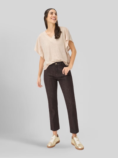 Brax Straight Fit Jeans aus reiner Baumwolle Modell 'STYLE.MAY S' Dunkelbraun 1