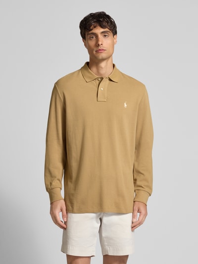 Polo Ralph Lauren Poloshirt met korte knoopsluiting Hazelnoot - 4