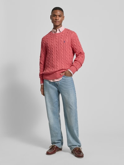 Polo Ralph Lauren Gebreide pullover met labelstitching Oudroze - 1