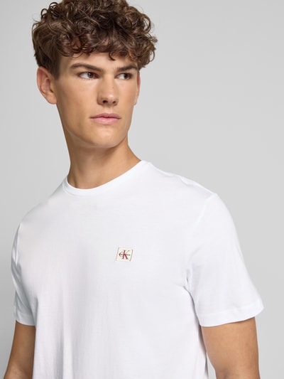 Calvin Klein Jeans T-Shirt mit Label-Patch Weiss 3