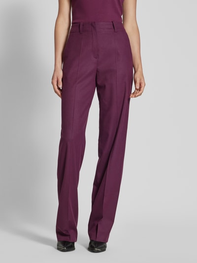 HUGO Pantalon met steekzakken opzij, model 'Hulana' Aubergine - 4