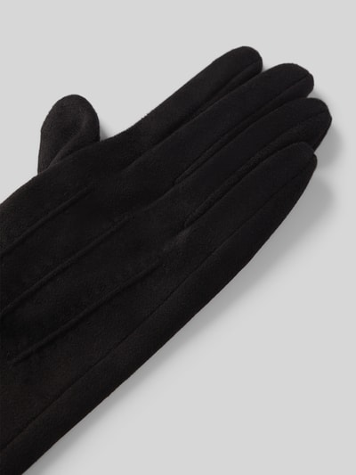 EEM Slim Fit Handschuhe mit Ziernähten Black 3