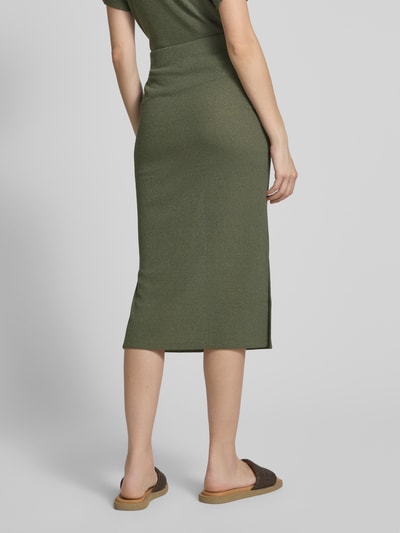 Soyaconcept Midirock mit Seitenschlitzen Modell 'Delia' Dunkelgruen 5