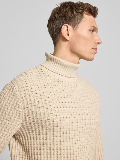 SELECTED HOMME Regular fit coltrui in wafelstructuur, model 'TOM' Offwhite - 3