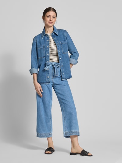 Vero Moda Kuloty jeansowe z szeroką nogawką z czystej bawełny model ‘KATHY’ Jeansowy niebieski 1