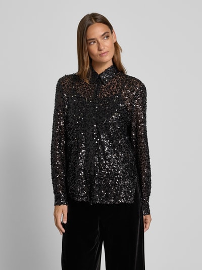 Christian Berg Cocktail Regular Fit Bluse mit Pailletten Black 4