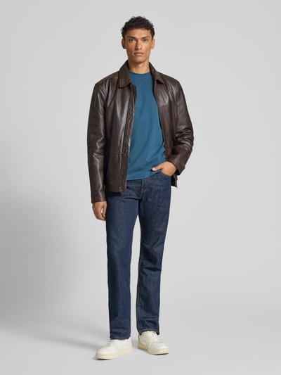 Tom Tailor Slim fit T-shirt van katoenmix
 Oceaanblauw - 1