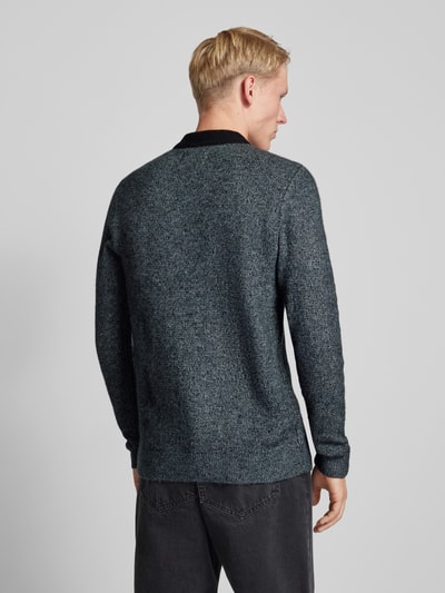 Jack & Jones Strickpullover mit Label-Detail Modell 'COSPACE' Marine 5