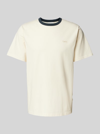 Forét T-Shirt mit Label-Stitching Modell 'HONEY' Offwhite 2