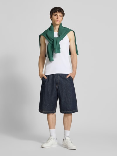 BLKVIS Tanktop in riblook met labelstitching Wit - 1