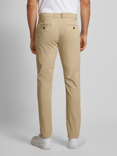 Lindbergh Slim Fit Chino mit Gesäßtaschen Sand 5