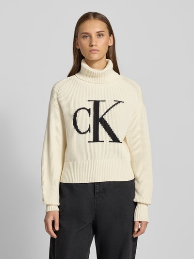 Calvin Klein Jeans Gebreide coltrui Offwhite - 4
