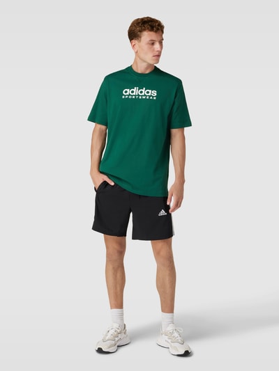 ADIDAS SPORTSWEAR T-shirt z nadrukiem z logo Butelkowy zielony 1