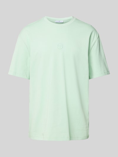 SERGIO TACCHINI T-shirt met labelstitching, model 'SIMBA' Mintgroen - 1