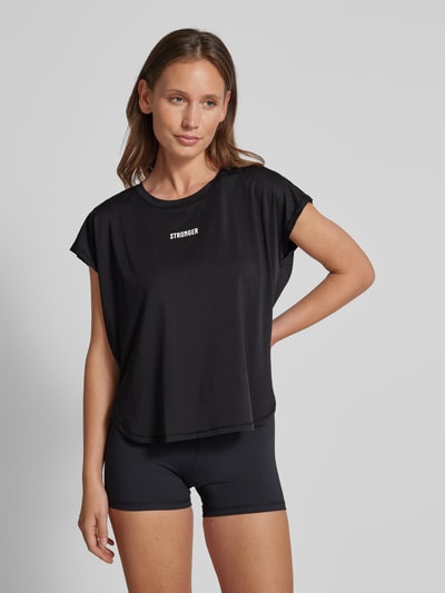 Stronger T-Shirt mit Label-Print Black 4