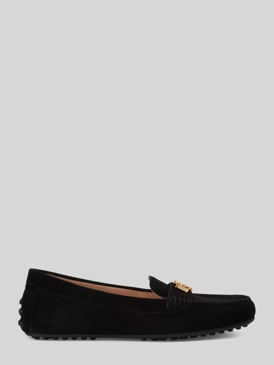 Lauren Ralph Lauren Slipper aus echtem Veloursleder Black 2