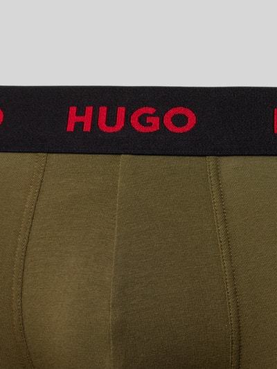 HUGO Trunks mit elastischem Logo-Bund im 3er-Pack Rot 2