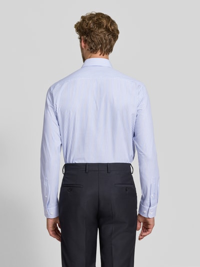 Christian Berg Men Regular Fit zakelijk overhemd met kentkraag en strepen Bleu - 5