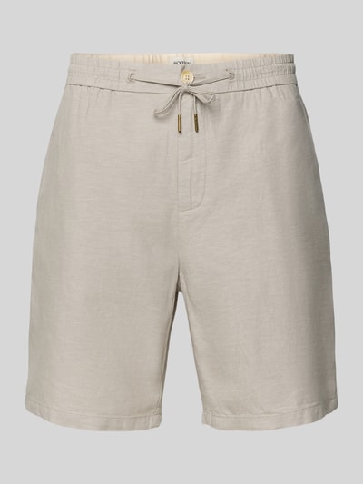 Scotch & Soda Regular Fit Shorts aus Baumwoll-Leinen-Mix Modell 'Seasonal core' Hellgrau 2
