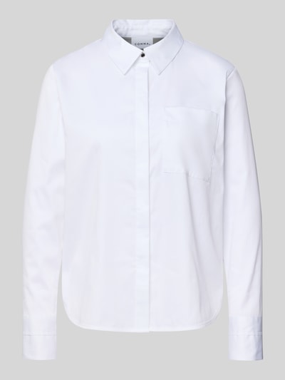 comma Bluzka koszulowa o kroju regular fit z kieszenią na piersi Biały 2