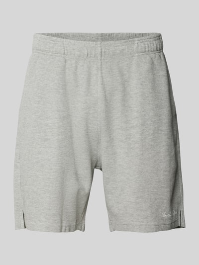 ANOTHER COTTON LAB Relaxed Fit Shorts mit Strukturmuster Mittelgrau Melange 2