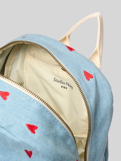 Studio Noos Rucksack mit Stitchings Modell 'Denim Hearts' Jeansblau 5