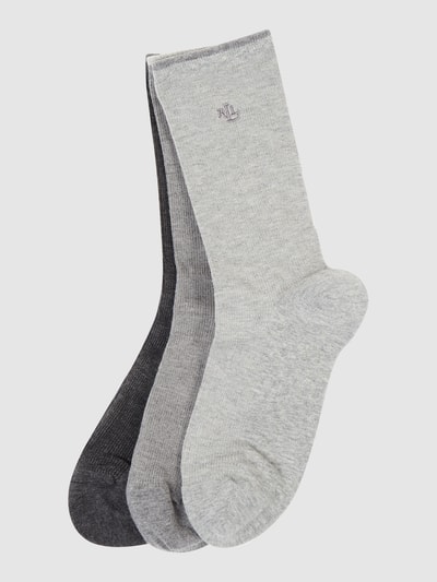 Lauren Ralph Lauren Socken mit Stretch-Anteil im 3er-Pack  Mittelgrau Melange 1