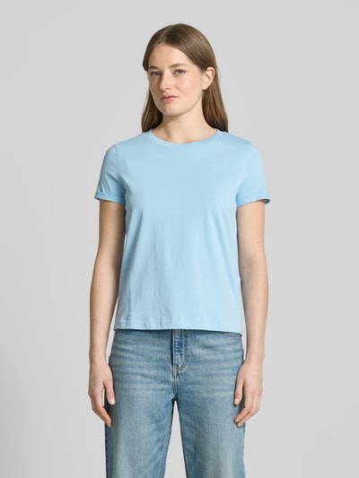 Vero Moda T-shirt o kroju regular fit z czystej bawełny model ‘PAULA’ Jasnoniebieski 4