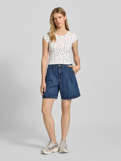 Tommy Jeans T-shirt o kroju slim fit z mieszanki bawełny Écru 1