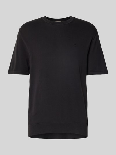 CK Calvin Klein T-Shirt mit Logo-Stitching Modell 'SUPIMA' Black 2