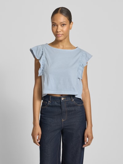 DRYKORN T-Shirt mit Schmetterlingsärmeln Modell 'MIRIEL' Hellblau 4