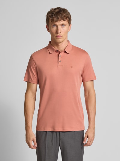 CK Calvin Klein Relaxed Fit Poloshirt mit Logo-Stitching Modell 'SUPIMA' Lachs 4