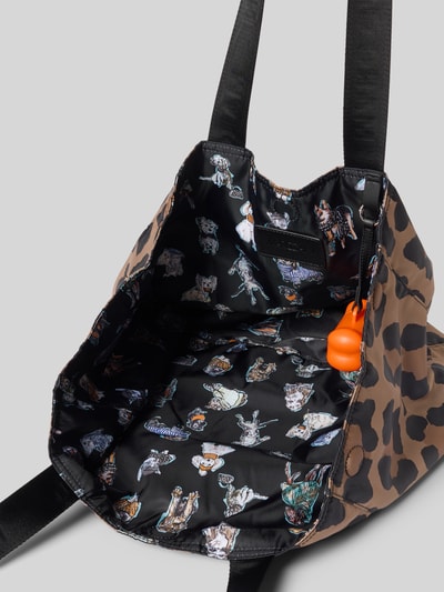Marc Cain Handtasche mit Allover-Animal-Print Camel 5