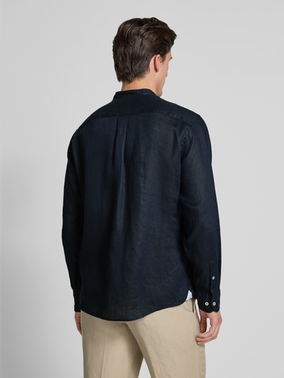 Fynch-Hatton Koszula lniana o kroju regular fit ze stójką Granatowy 5